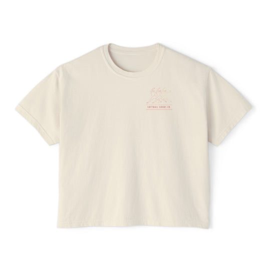 Women's Boxy Tee - Softball Goods Co. Vintage Graphic Shirt