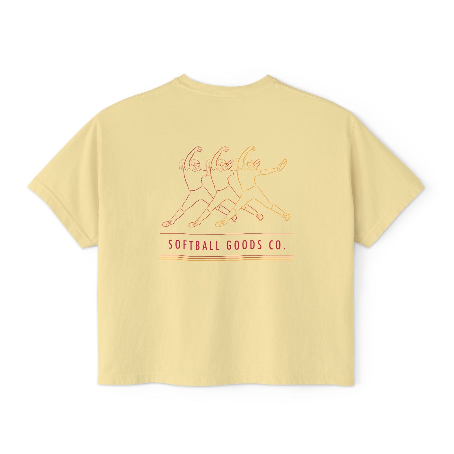 Women's Boxy Tee - Softball Goods Co. Vintage Graphic Shirt