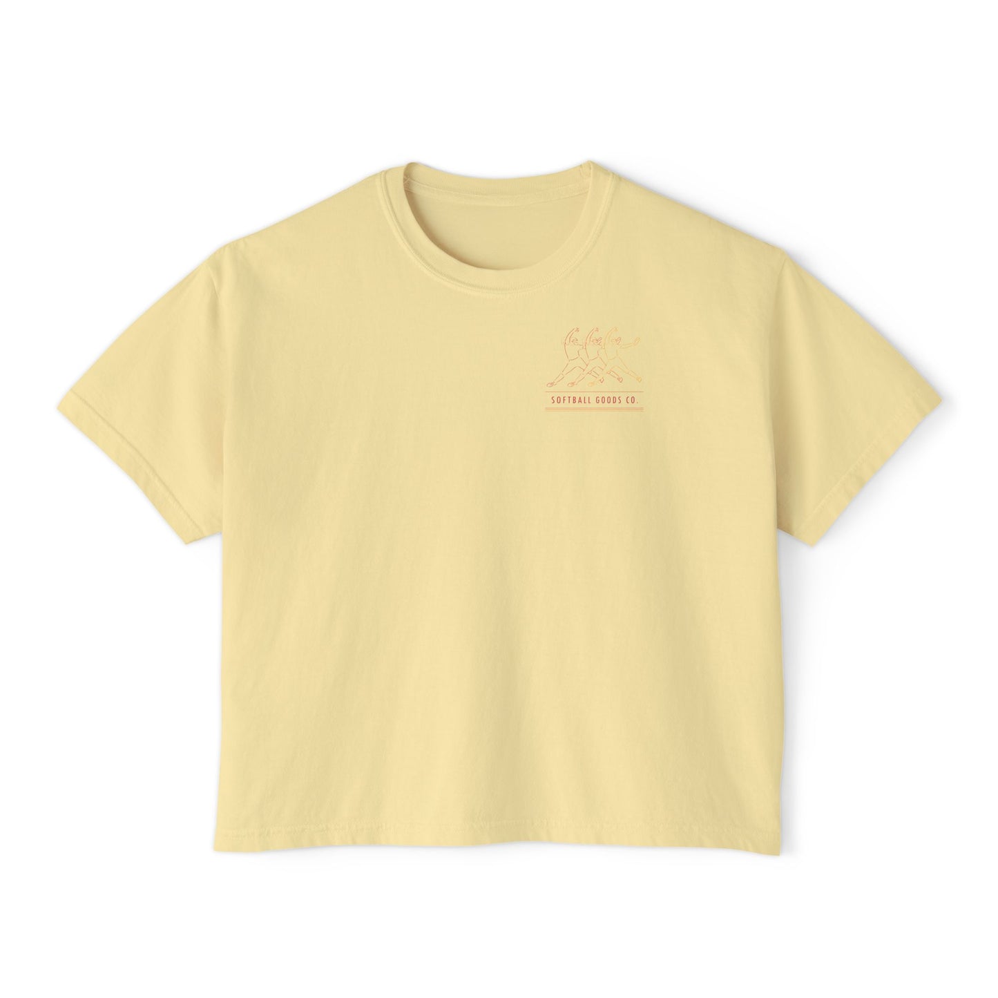 Women's Boxy Tee - Softball Goods Co. Vintage Graphic Shirt