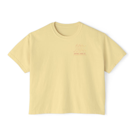 Women's Boxy Tee - Softball Goods Co. Vintage Graphic Shirt